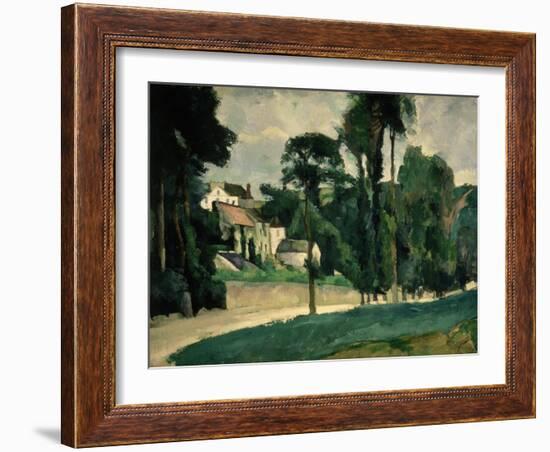 The Road at Pontoise, 1875-Paul Cézanne-Framed Giclee Print