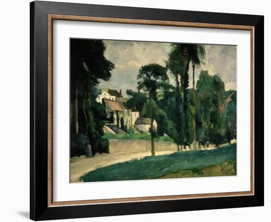 The Road at Pontoise, 1875-Paul Cézanne-Framed Giclee Print