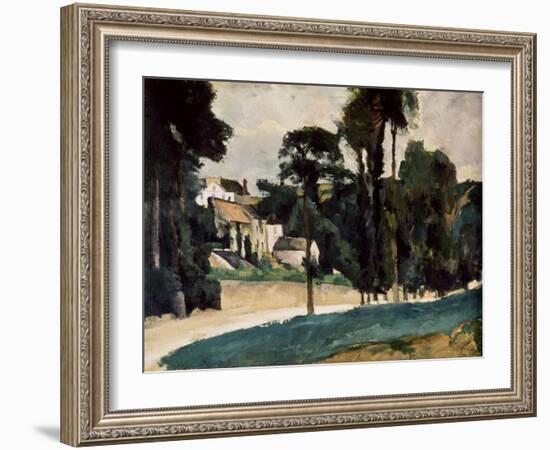 The Road at Pontoise-Paul Cézanne-Framed Art Print