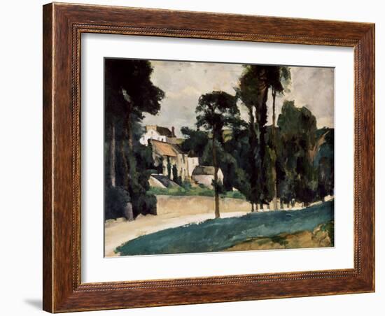 The Road at Pontoise-Paul Cézanne-Framed Art Print