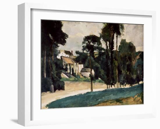 The Road at Pontoise-Paul Cézanne-Framed Art Print