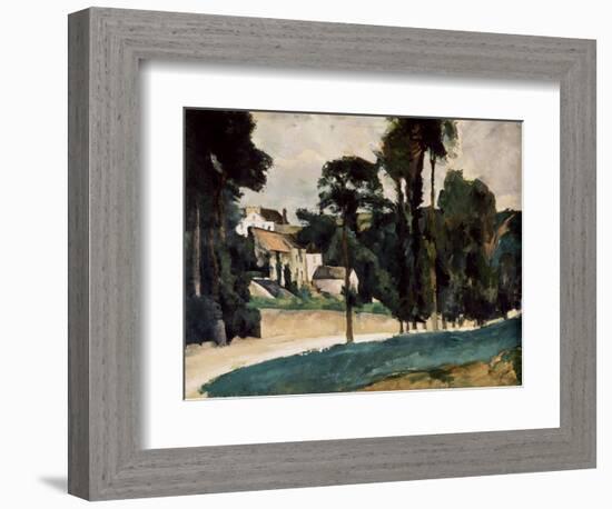 The Road at Pontoise-Paul Cézanne-Framed Art Print