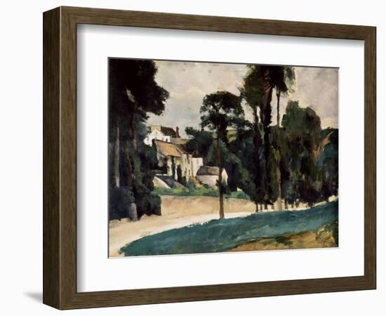 The Road at Pontoise-Paul Cézanne-Framed Art Print