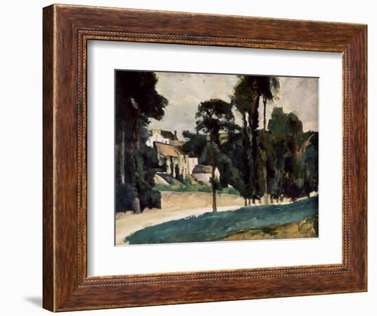 The Road at Pontoise-Paul Cézanne-Framed Art Print