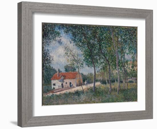 The Road from Moret to Saint-Mammès, 1883-85-Alfred Sisley-Framed Giclee Print
