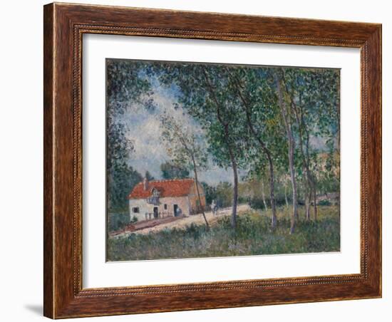 The Road from Moret to Saint-Mammès, 1883-85-Alfred Sisley-Framed Giclee Print