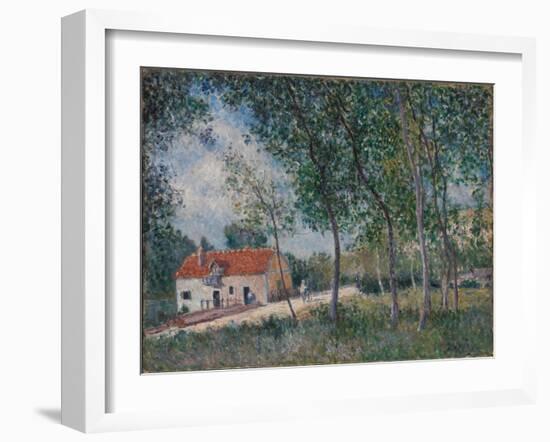 The Road from Moret to Saint-Mammès, 1883-85-Alfred Sisley-Framed Giclee Print