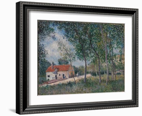 The Road from Moret to Saint-Mammès, 1883-85-Alfred Sisley-Framed Giclee Print