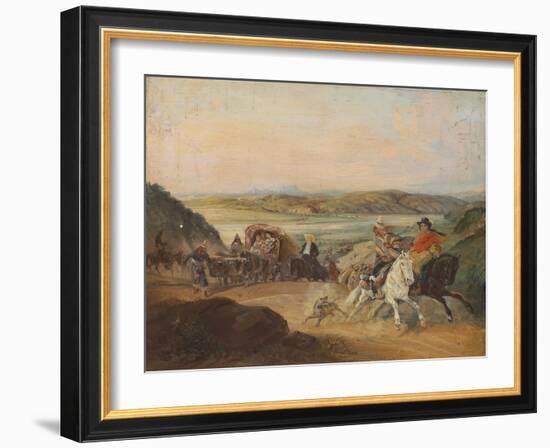 The Road from Santiago to Valparaiso-Johann Moritz Rugendas-Framed Giclee Print