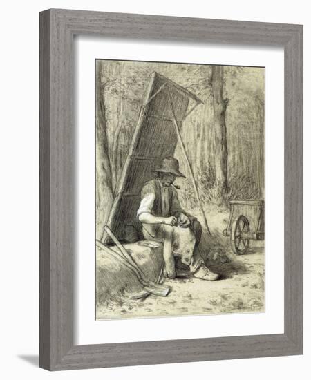 The Road Mender-Jean-François Millet-Framed Giclee Print