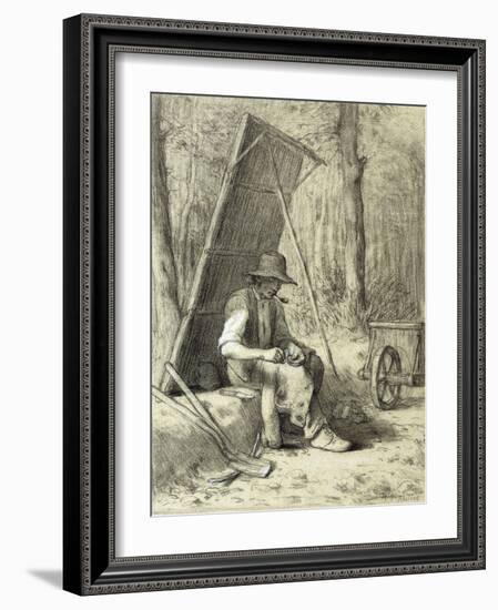 The Road Mender-Jean-François Millet-Framed Giclee Print