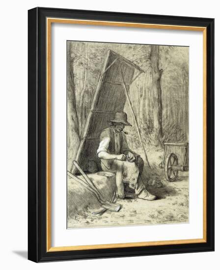 The Road Mender-Jean-François Millet-Framed Giclee Print