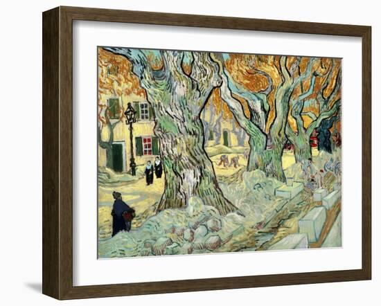 The Road Menders-Vincent van Gogh-Framed Giclee Print