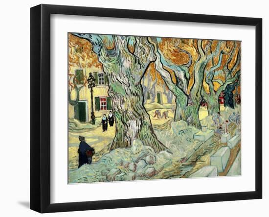 The Road Menders-Vincent van Gogh-Framed Giclee Print