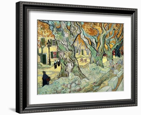 The Road Menders-Vincent van Gogh-Framed Giclee Print