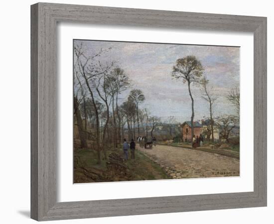 The Road of Louvecienne, 1870-Camille Pissarro-Framed Giclee Print