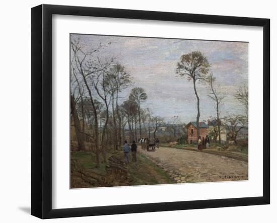 The Road of Louvecienne, 1870-Camille Pissarro-Framed Giclee Print