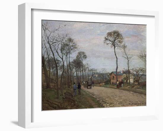 The Road of Louvecienne, 1870-Camille Pissarro-Framed Giclee Print