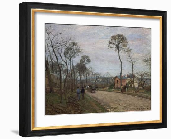 The Road of Louvecienne, 1870-Camille Pissarro-Framed Giclee Print