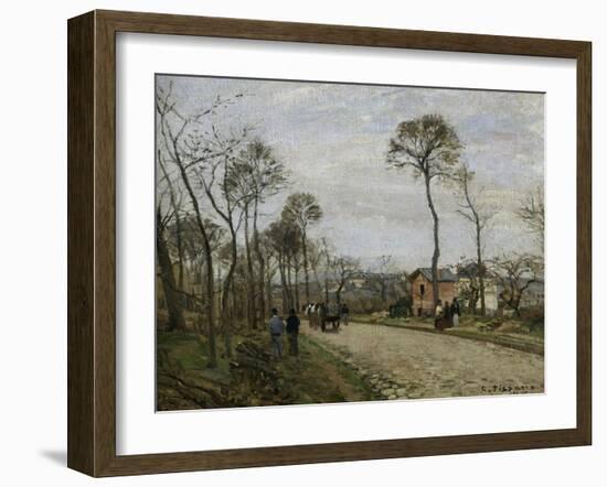 The Road of Louveciennes, c.1870-Camille Pissarro-Framed Giclee Print