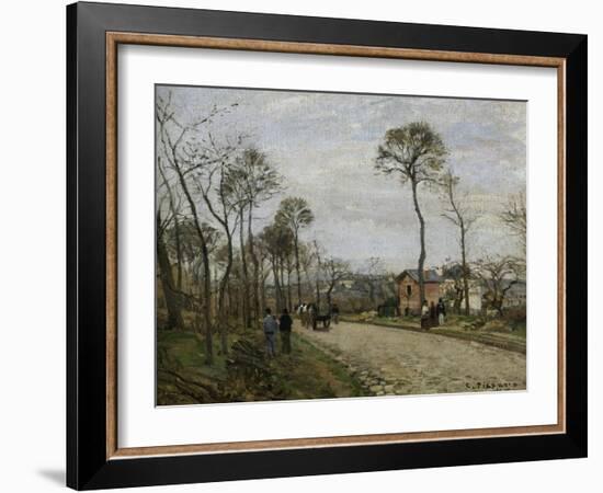 The Road of Louveciennes, c.1870-Camille Pissarro-Framed Giclee Print