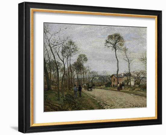 The Road of Louveciennes, c.1870-Camille Pissarro-Framed Giclee Print