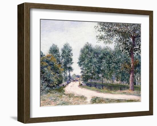 The Road of Saint-Mammes - In the morning (Le Chemin de Saint-Mammes - Le matin). 1890-Alfred Sisley-Framed Giclee Print