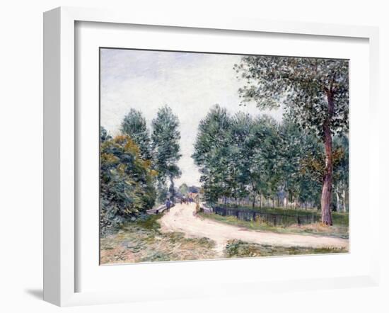 The Road of Saint-Mammes - In the morning (Le Chemin de Saint-Mammes - Le matin). 1890-Alfred Sisley-Framed Giclee Print