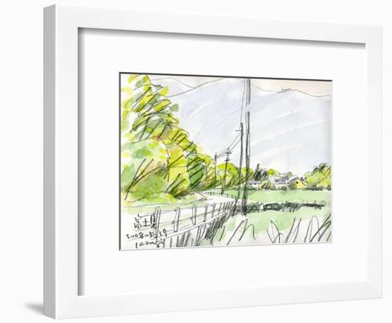 The Road That Leads to the Hometown Is in a Season of New Green Leaves-Kenji Fujimura-Framed Art Print