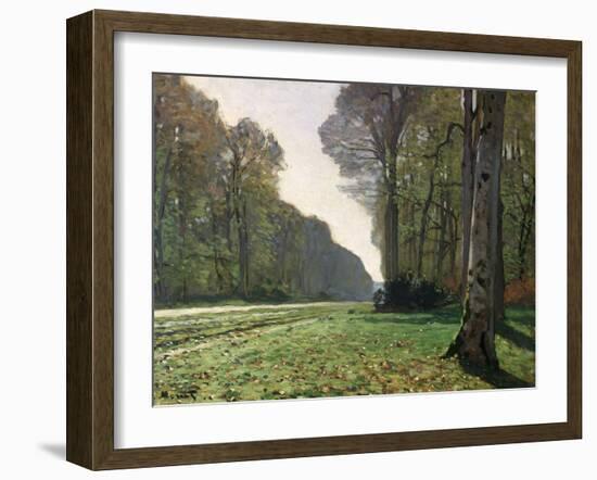 The Road to Bas-Breau, Fontainebleau, circa 1865-Claude Monet-Framed Giclee Print