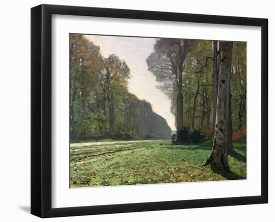 The Road to Bas-Breau, Fontainebleau, circa 1865-Claude Monet-Framed Giclee Print