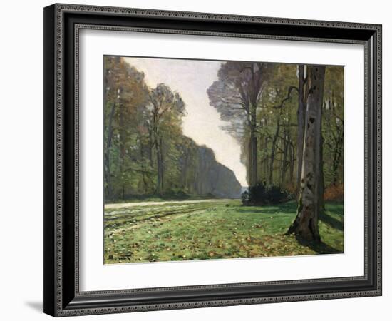 The Road to Bas-Breau, Fontainebleau, circa 1865-Claude Monet-Framed Giclee Print