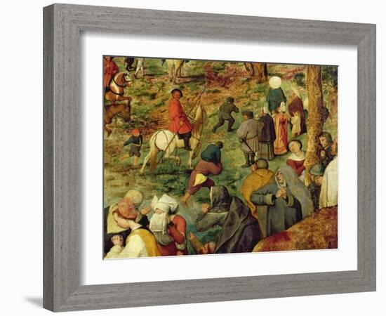 The Road to Calvary, 1564-Pieter Bruegel the Elder-Framed Giclee Print