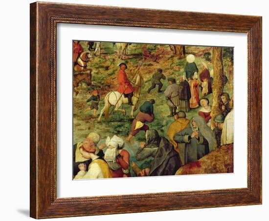 The Road to Calvary, 1564-Pieter Bruegel the Elder-Framed Giclee Print