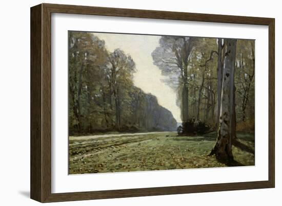 The Road to Chailly (The Forest of Fontainebleau), C. 1865-Claude Monet-Framed Giclee Print