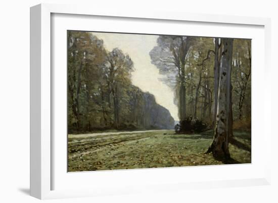The Road to Chailly (The Forest of Fontainebleau), C. 1865-Claude Monet-Framed Giclee Print