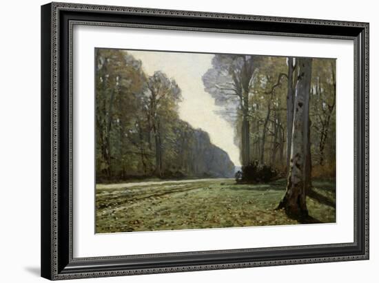 The Road to Chailly (The Forest of Fontainebleau), C. 1865-Claude Monet-Framed Giclee Print