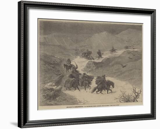The Road to Constantinople, a Travelling Party Crossing the Balkans-null-Framed Giclee Print