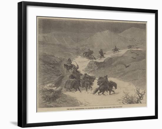 The Road to Constantinople, a Travelling Party Crossing the Balkans-null-Framed Giclee Print