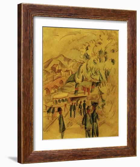 The Road to Ländte-Auguste Macke-Framed Giclee Print