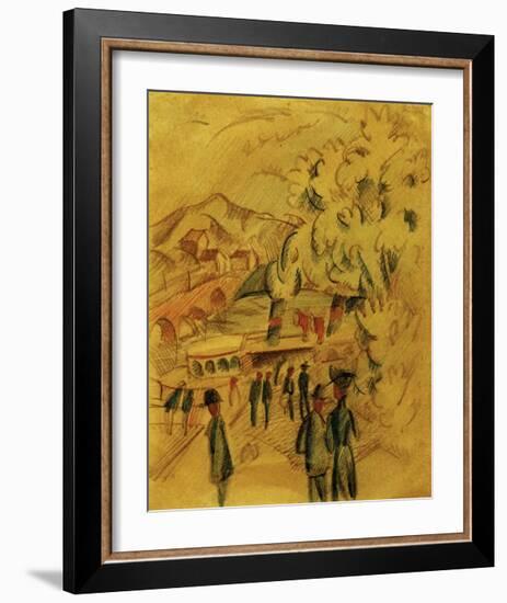 The Road to Ländte-Auguste Macke-Framed Giclee Print