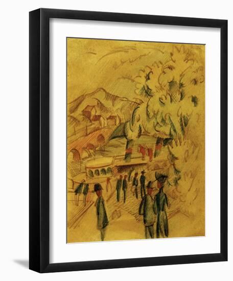 The Road to Ländte-Auguste Macke-Framed Giclee Print