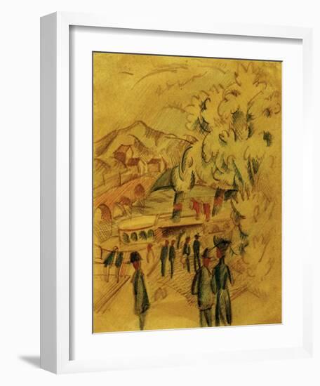 The Road to Ländte-Auguste Macke-Framed Giclee Print