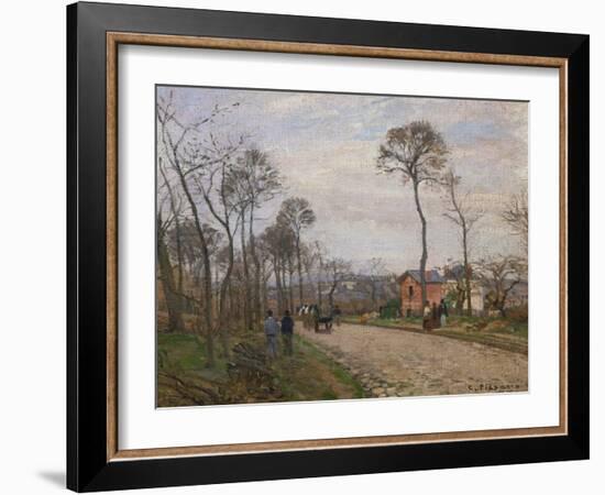 The Road to Louveciennes, 1870-Camille Pissarro-Framed Giclee Print