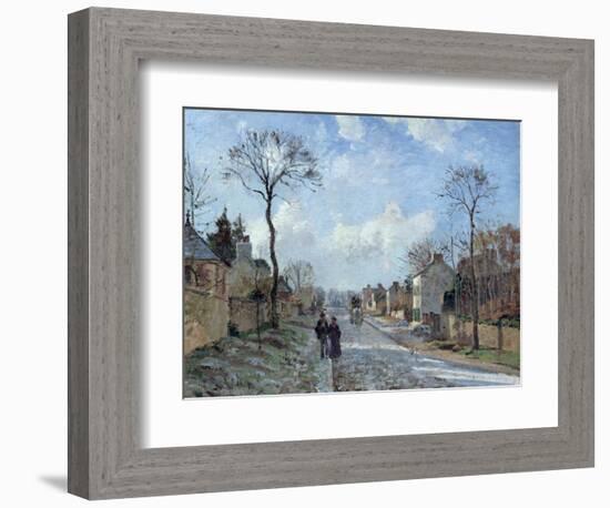 The Road to Louveciennes, 1872-Camille Pissarro-Framed Giclee Print