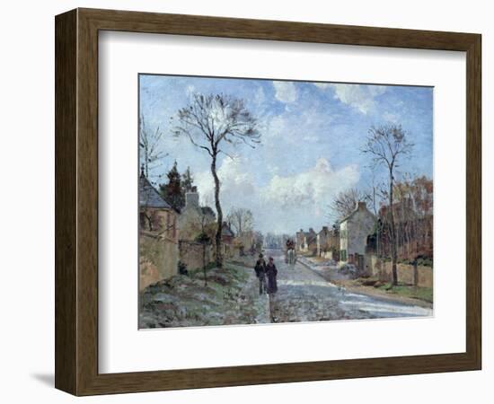 The Road to Louveciennes, 1872-Camille Pissarro-Framed Giclee Print