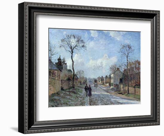 The Road to Louveciennes, 1872-Camille Pissarro-Framed Giclee Print