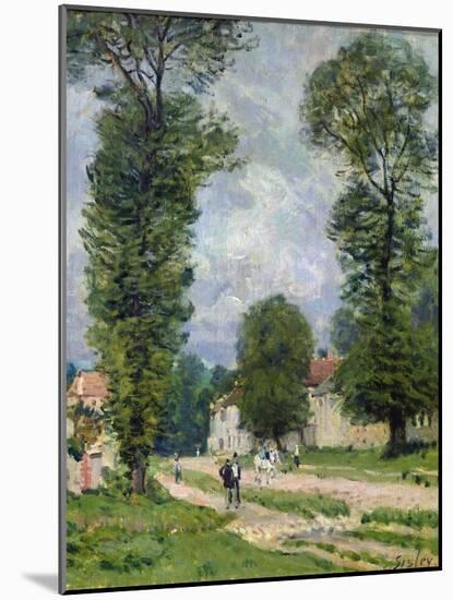 The Road to Marly-Le-Roi, or the Road to Versailles, 1875-Alfred Sisley-Mounted Giclee Print