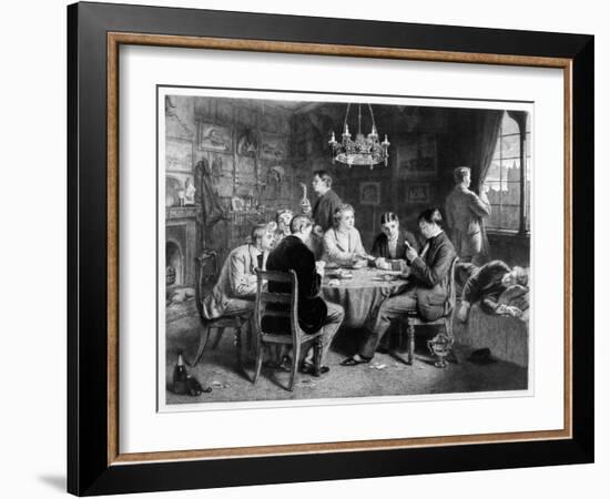 The Road to Ruin: College, Engraved by Leopold Flameng (1831-1911) Pub. by the Art Union of London-William Powell Frith-Framed Giclee Print