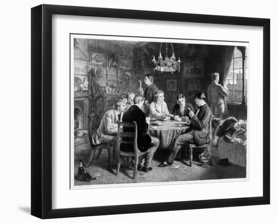 The Road to Ruin: College, Engraved by Leopold Flameng (1831-1911) Pub. by the Art Union of London-William Powell Frith-Framed Giclee Print